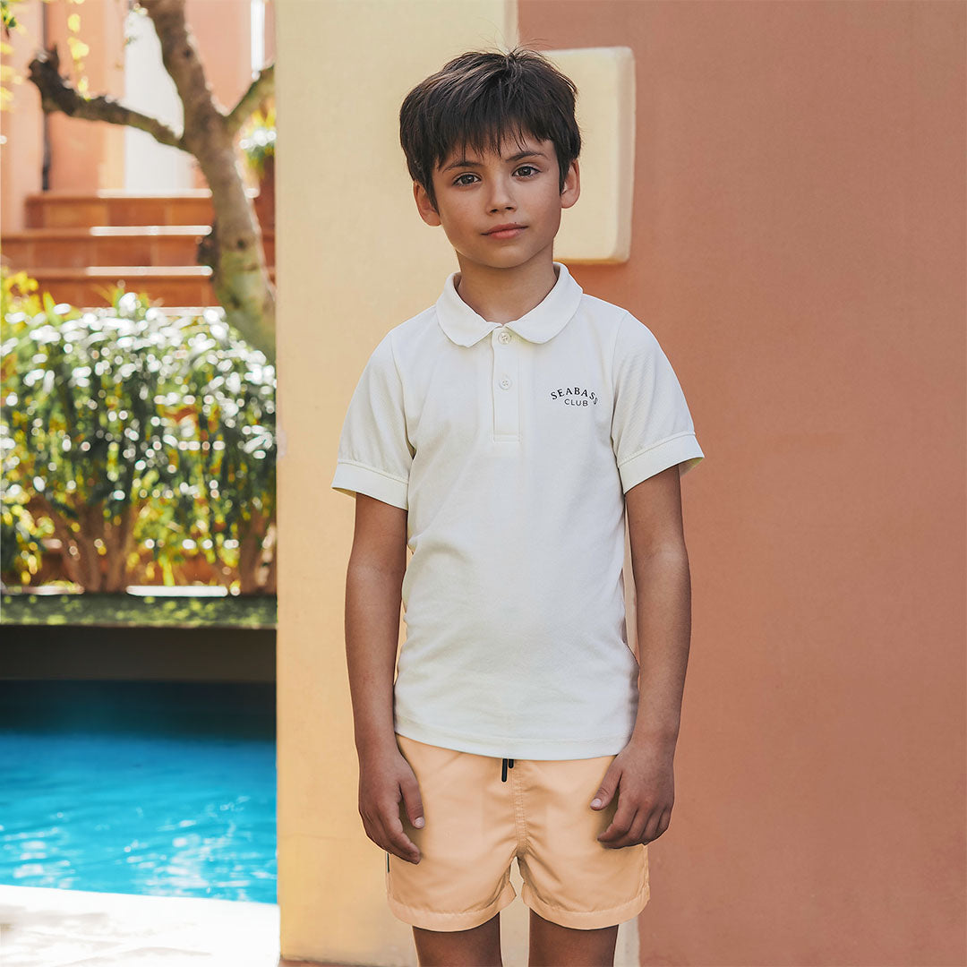 Boy UV Polo Shirt Pearl White