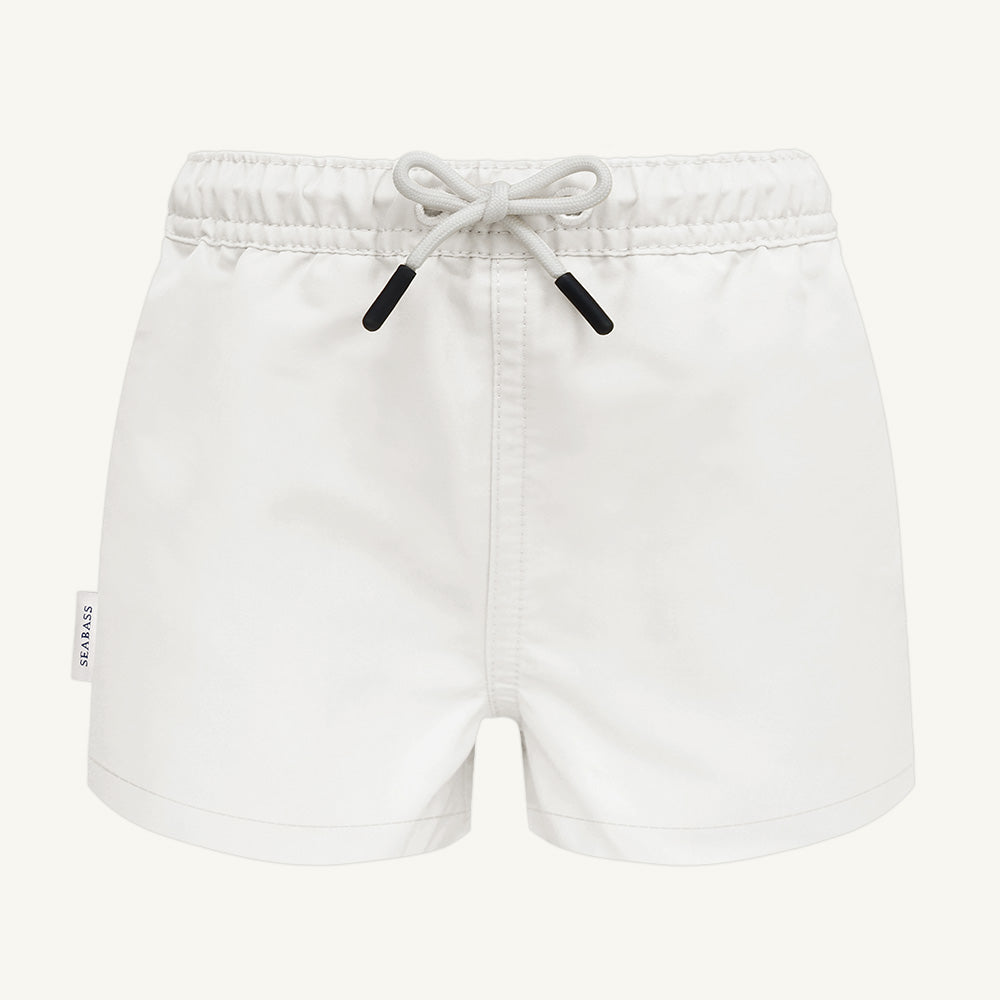 Men UV Swim Short Pearl White - solid