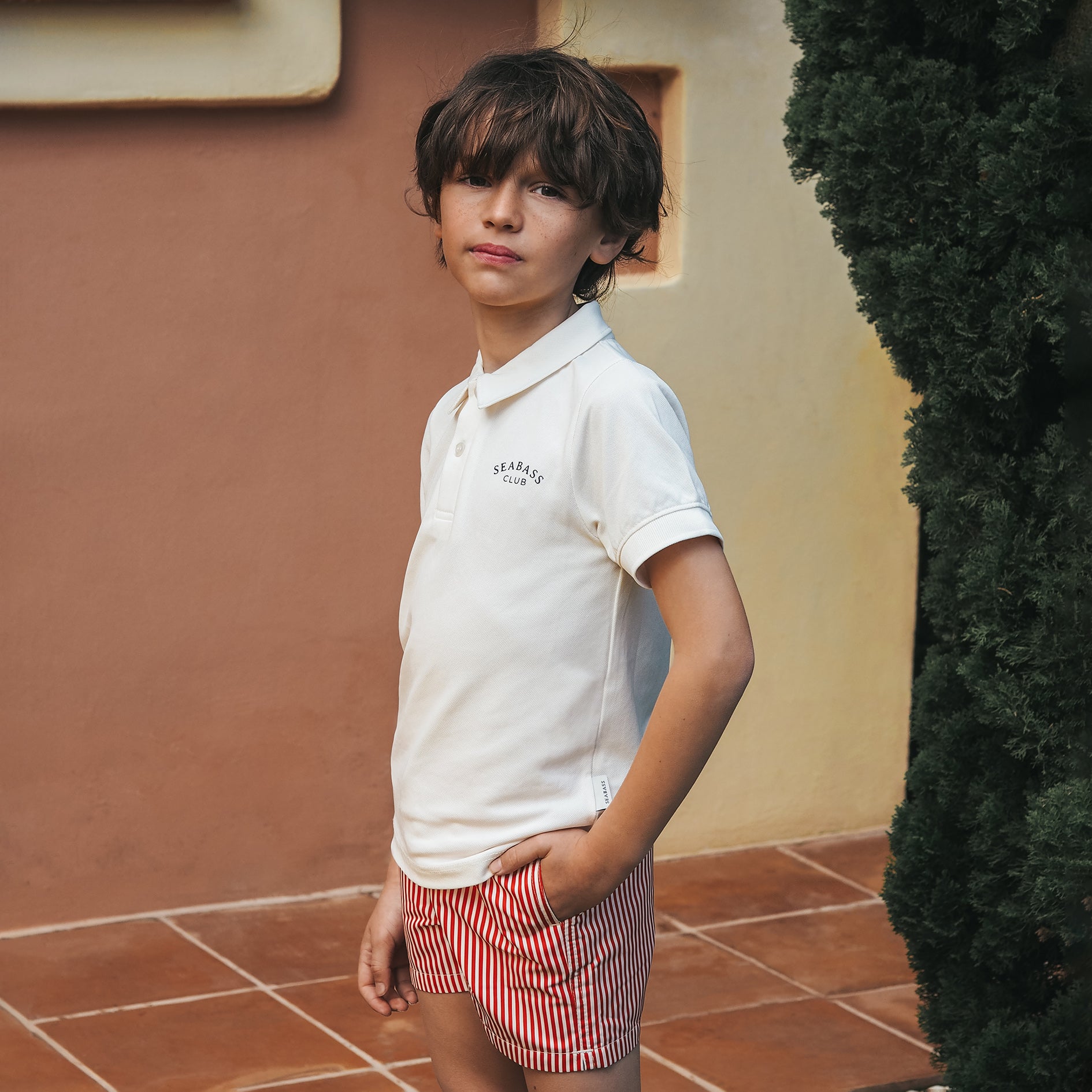 Ensemble de bain anti-UV - Short de bain Venice et Polo White (UPF 50+)