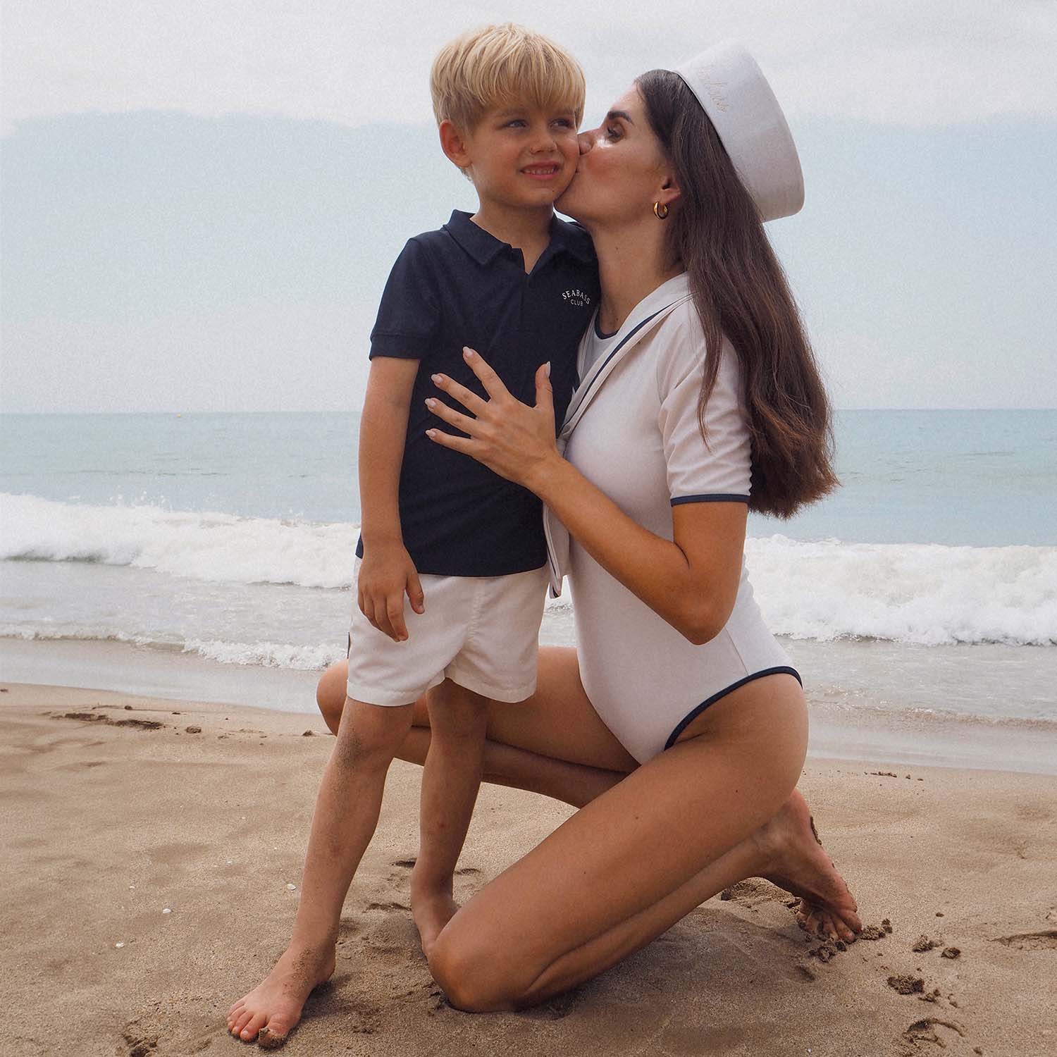 Boy UV Swim Short Pearl White - fest