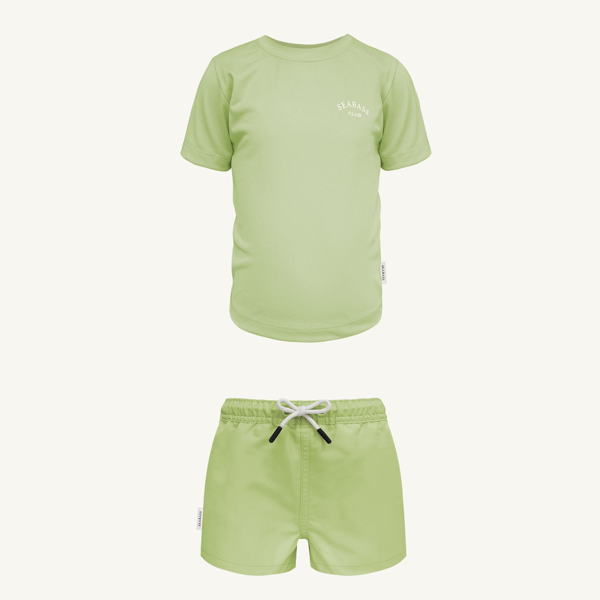 Set aus UV-T-Shirt und Badeshorts - Pistaziengrün