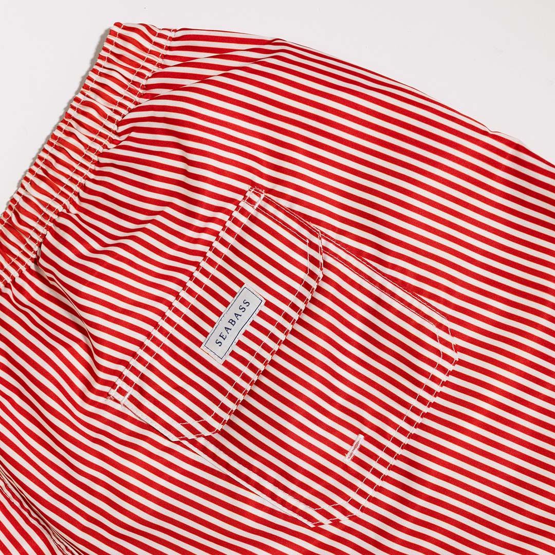 Men UV Swim Short Venice - rot gestreift