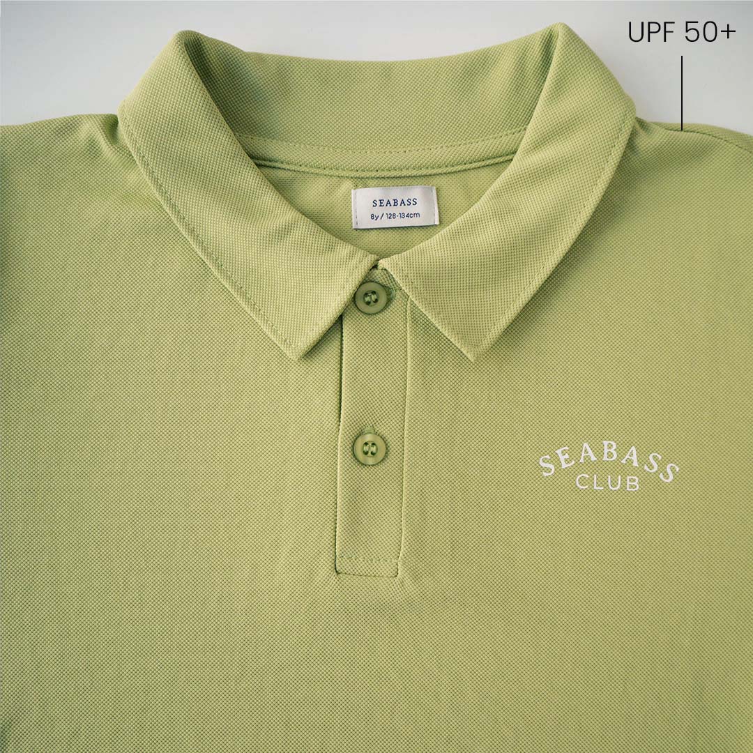 Jungen UV-Poloshirt Pistaziengrün