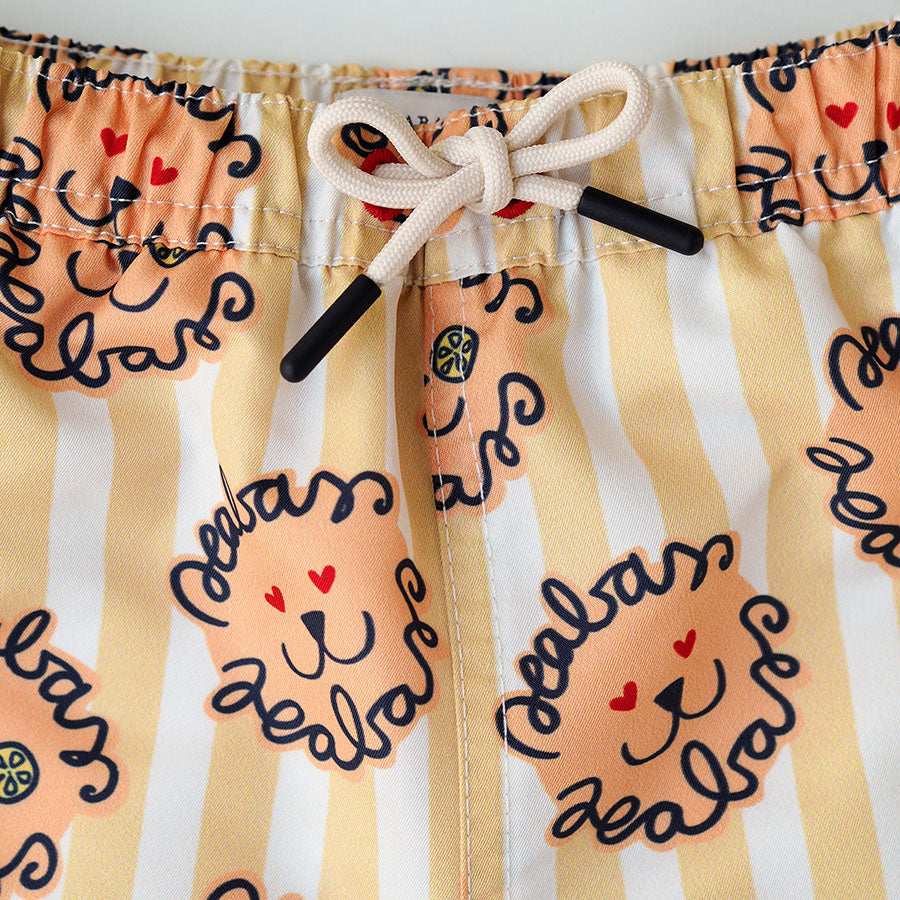 Boy UV Swim Short Leone - Löwe gelb gestreift