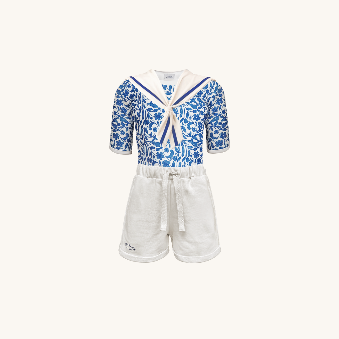 Set aus UV-Badeanzug und Bermuda Short - Positano Beige