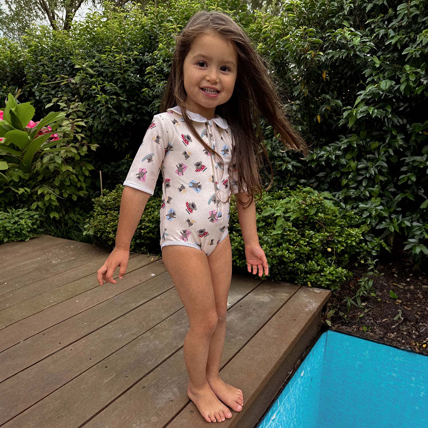 Bañador UV Niña Coco Sydney - vainilla