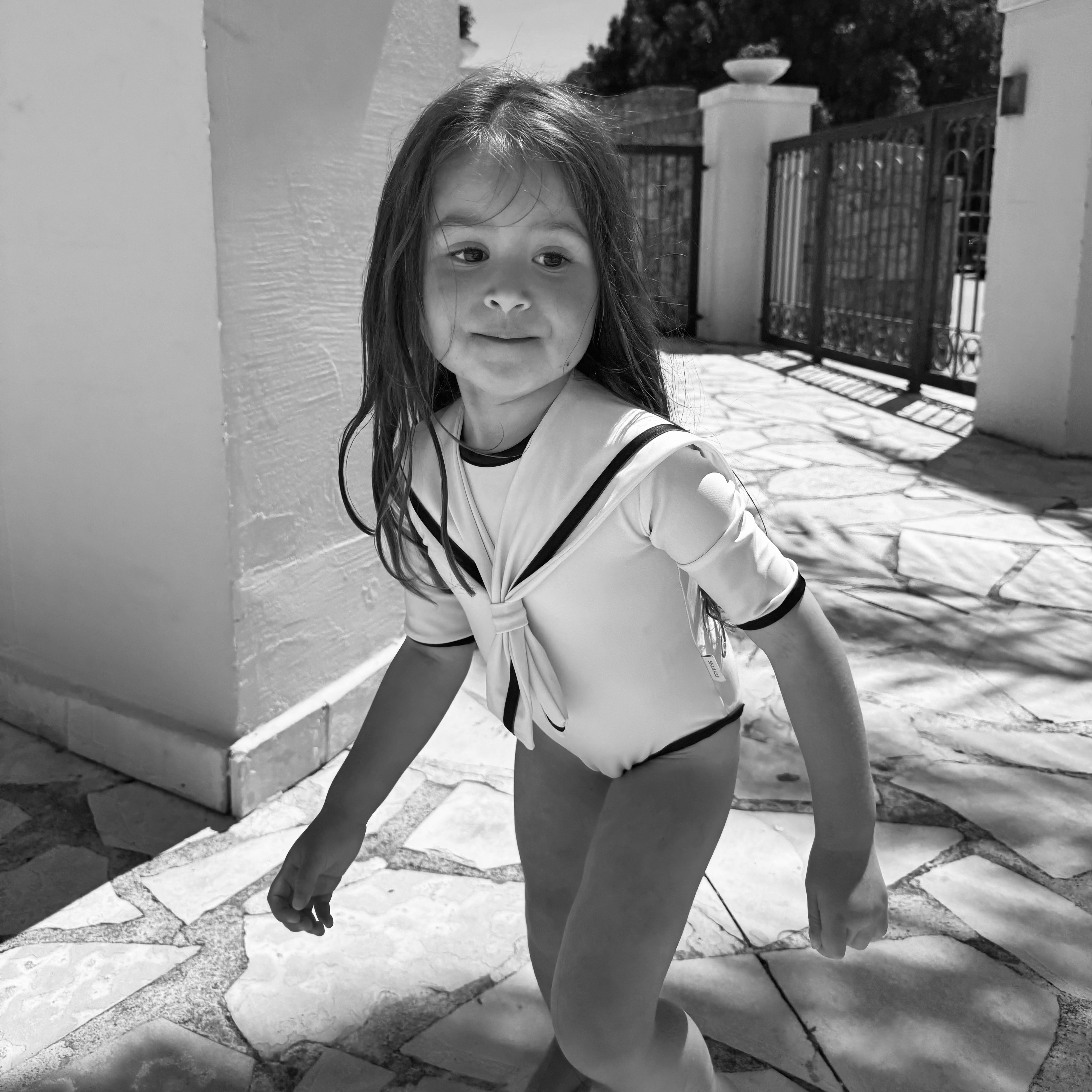 Bañador UV Niña Sailor Nice - blanco marino