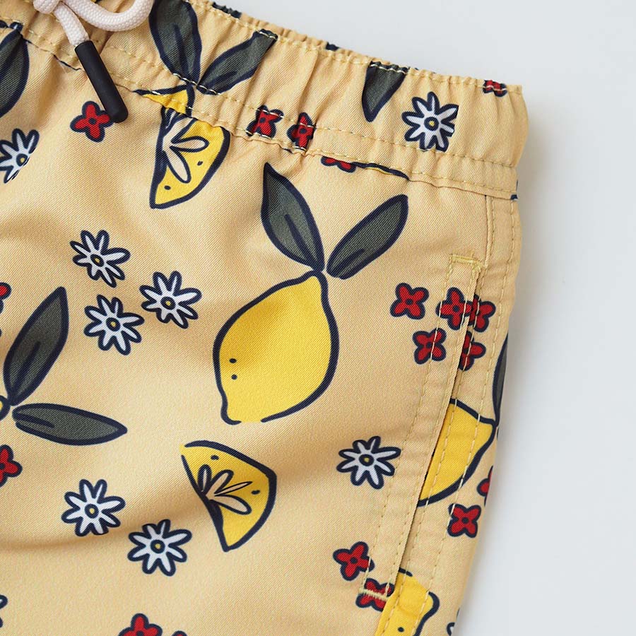 Pantalones cortos de baño para hombre UV Amalfi - limones