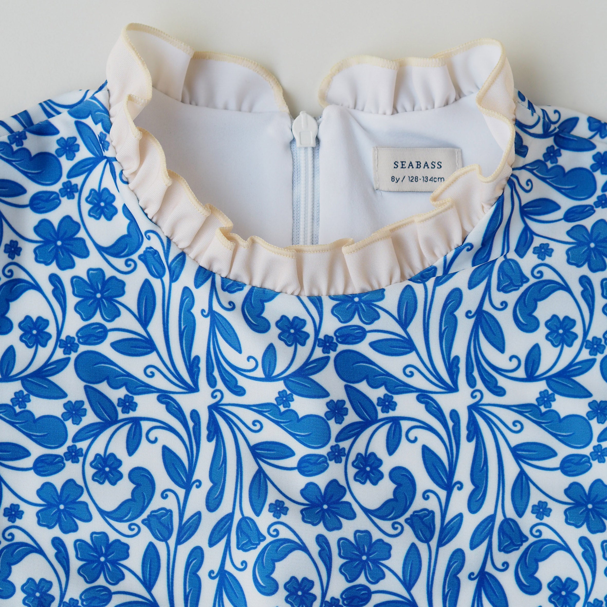 Traje de baño niña UV Ruffle Positano - azul real