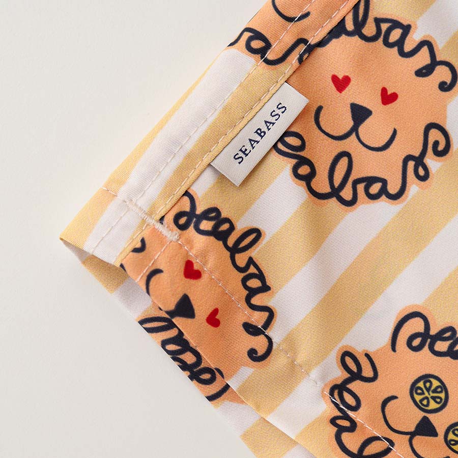 Traje de baño niño UV Leone - león rayas amarillas