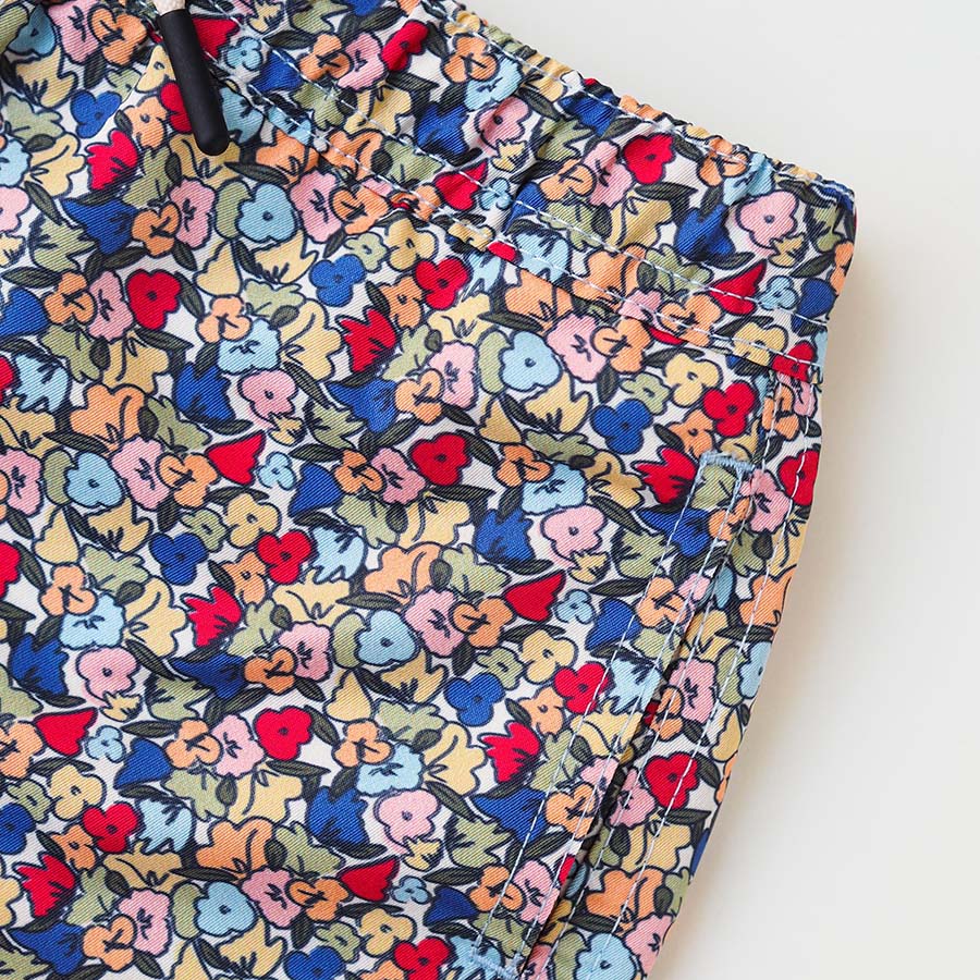 Traje de baño corto Valencia - flores multicolor