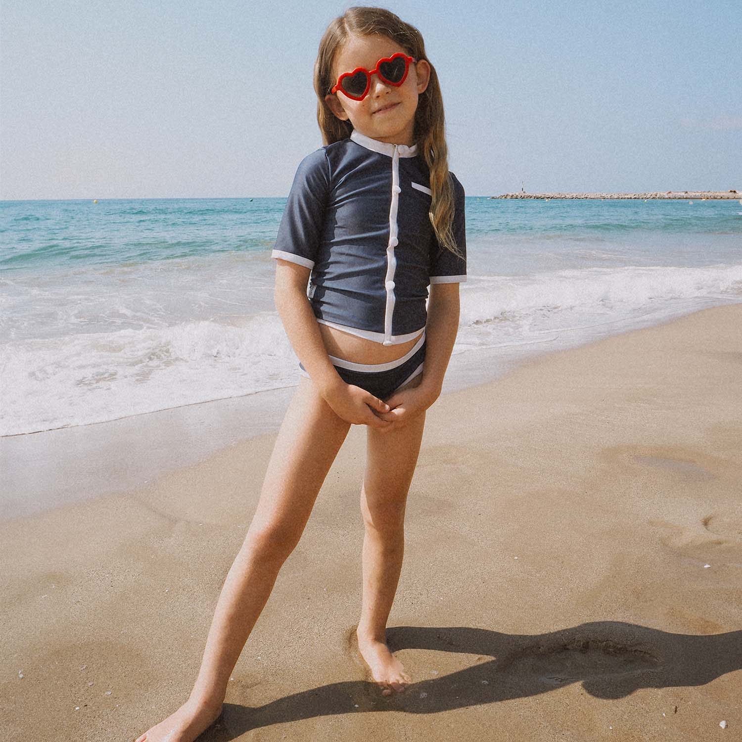 Bañador dos piezas niña UV Coco Monaco - azul marino