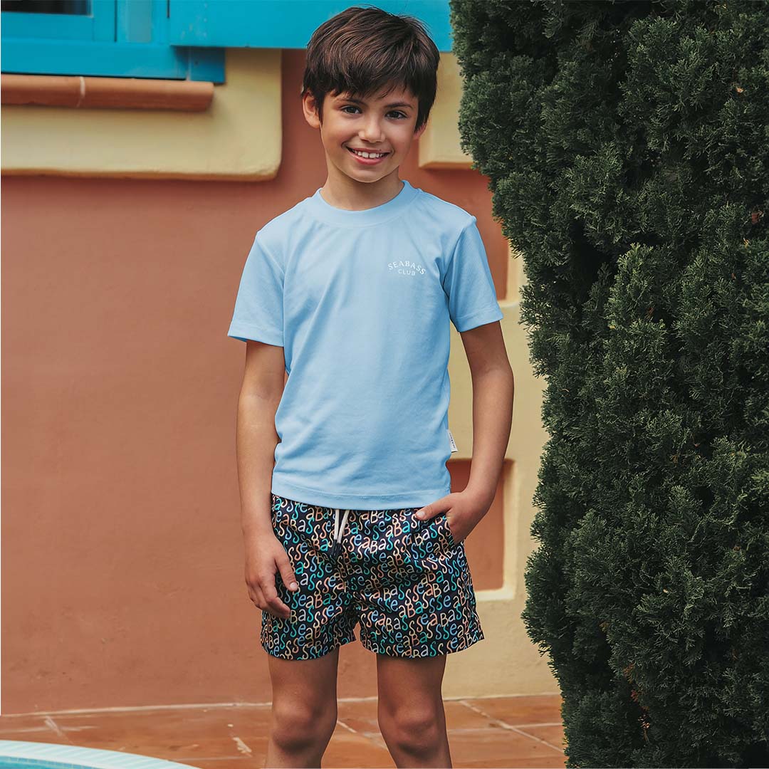 UV T-shirt Clearwater Blue voor jongens