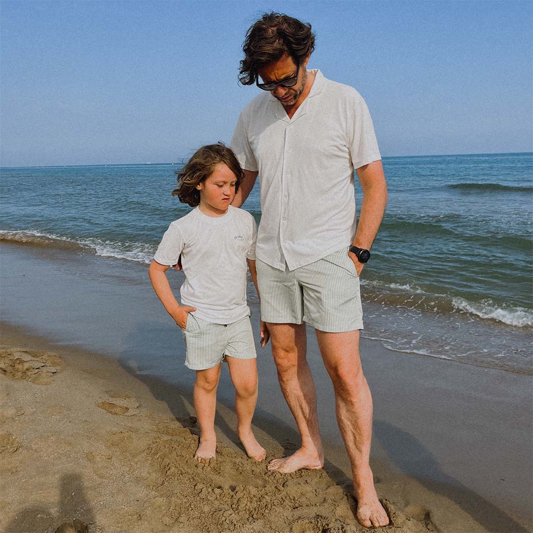 Heren UV Zwemshort Portofino - groene strepen