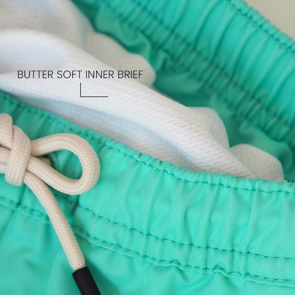 UV Zwemshort Neo Mintgroen voor jongens - effen