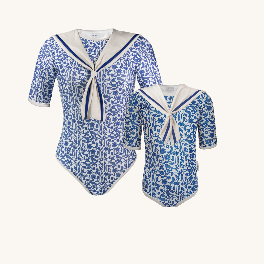 Set van mama en dochter UV-zwempakken - Sailor Positano