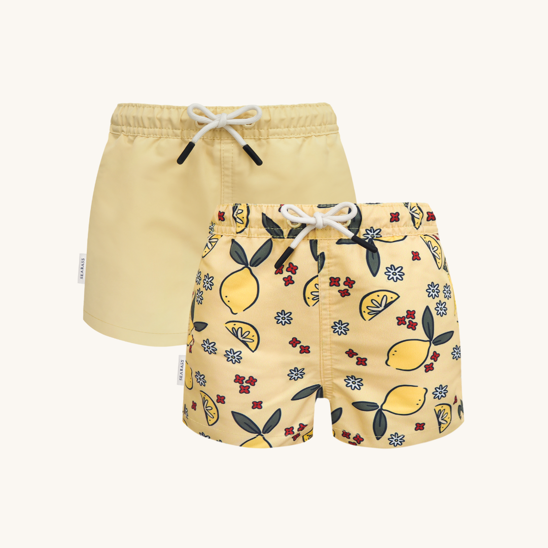 2 Pack UV Swim Shorts - Amalfi Yellow