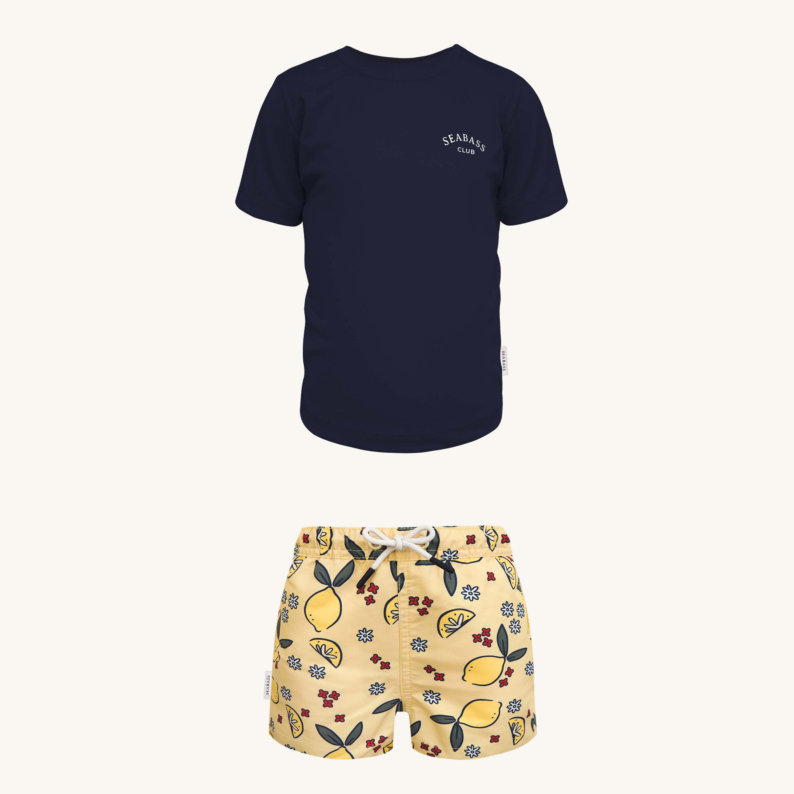 UV Swim Set - Short Amalfi and T-Shirt Navy