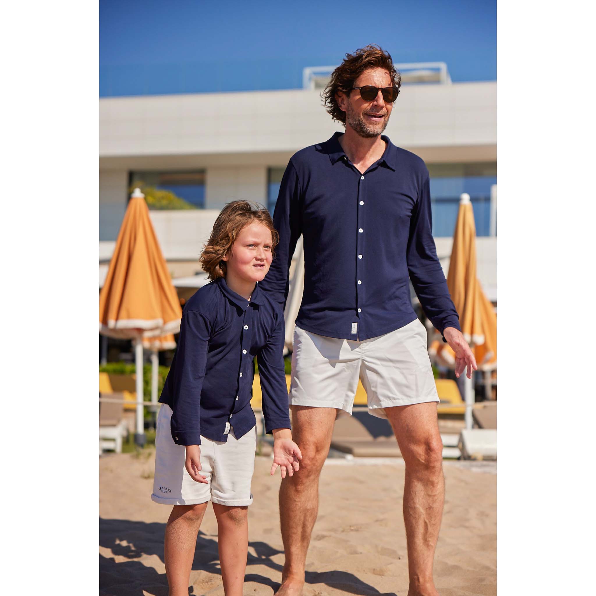 Camisa de niño con protección solar - azul marino