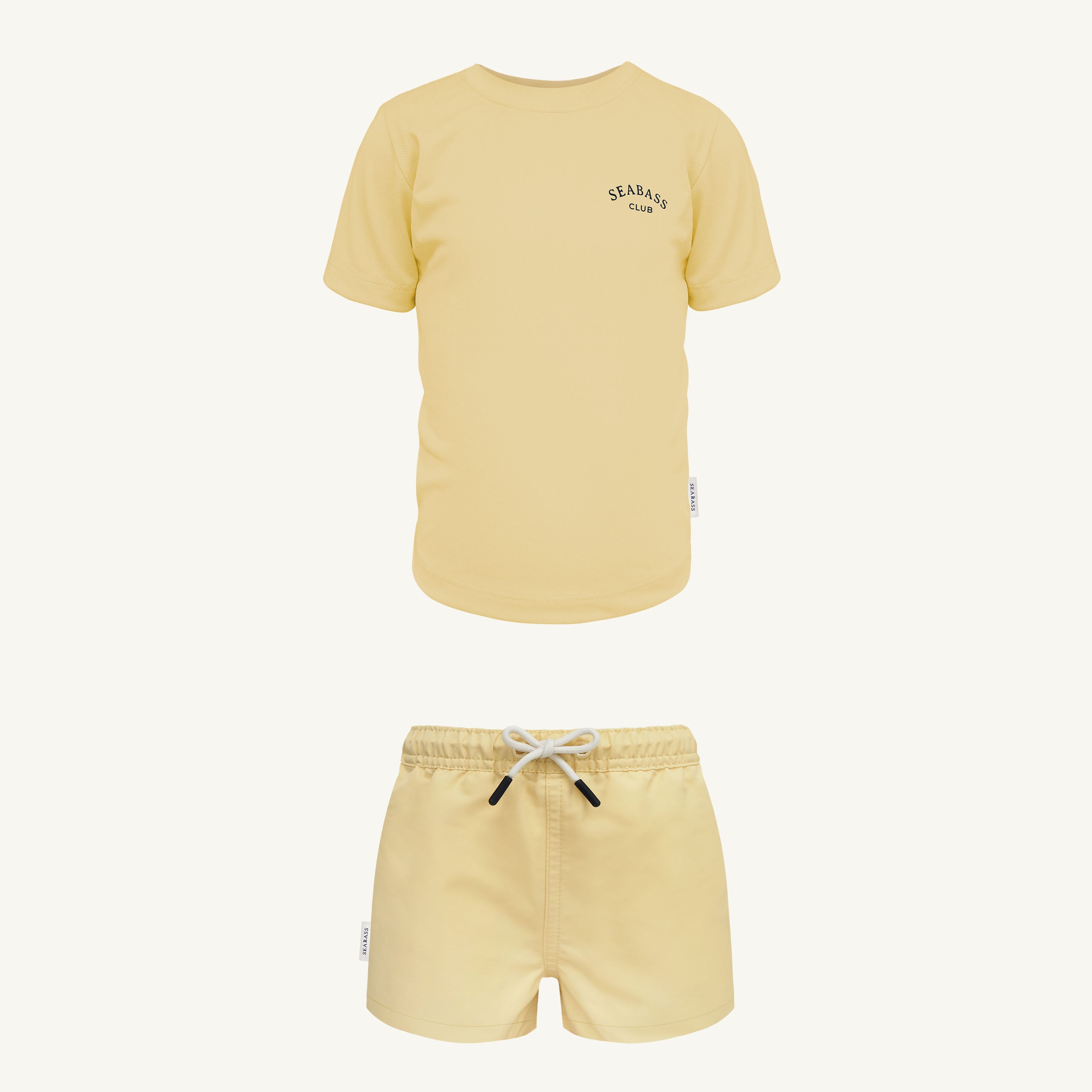 UV Schwimmset - Badeshort und T-Shirt Weiches Gelb