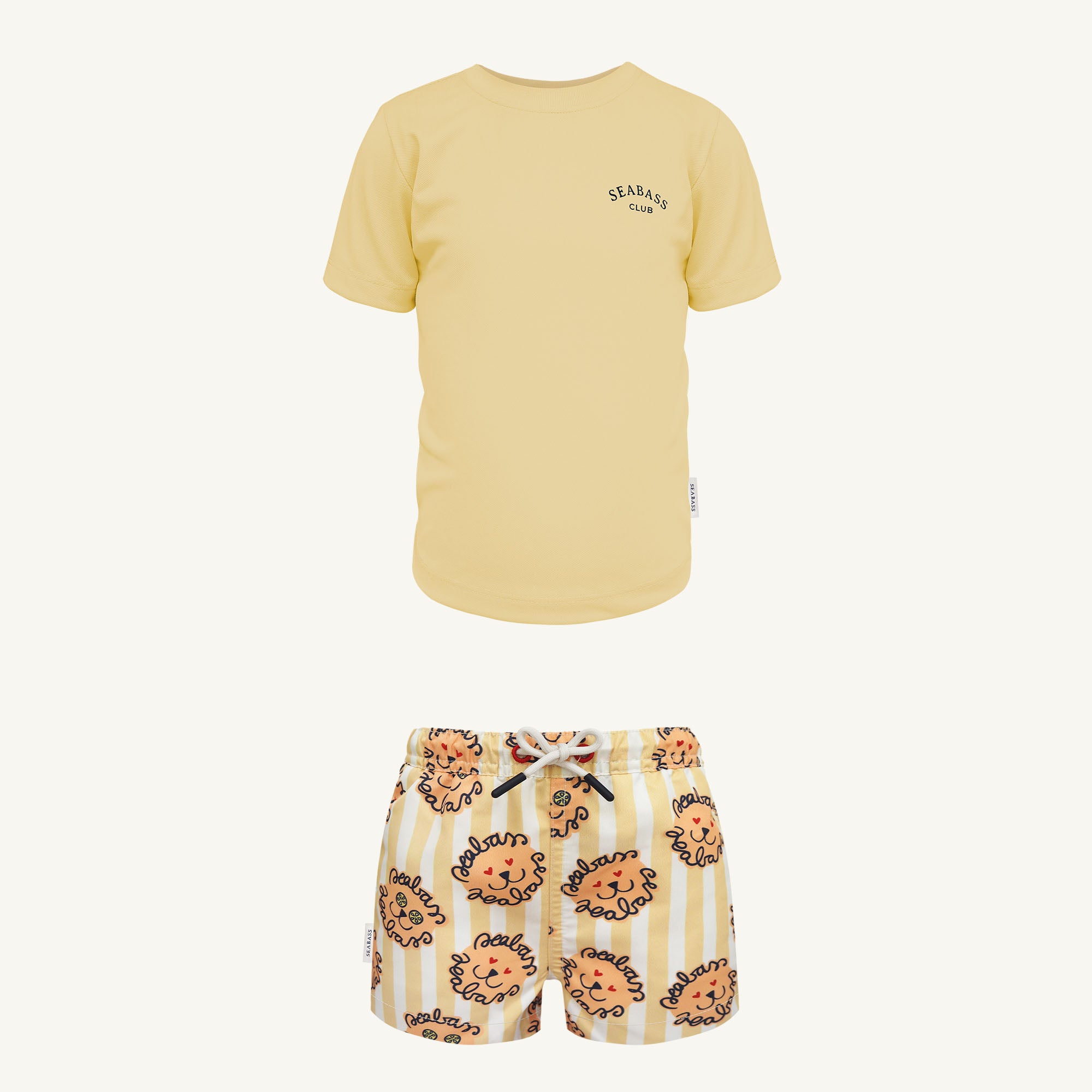 UV Swim Set - Short Leone and T-Shirt Lemon
