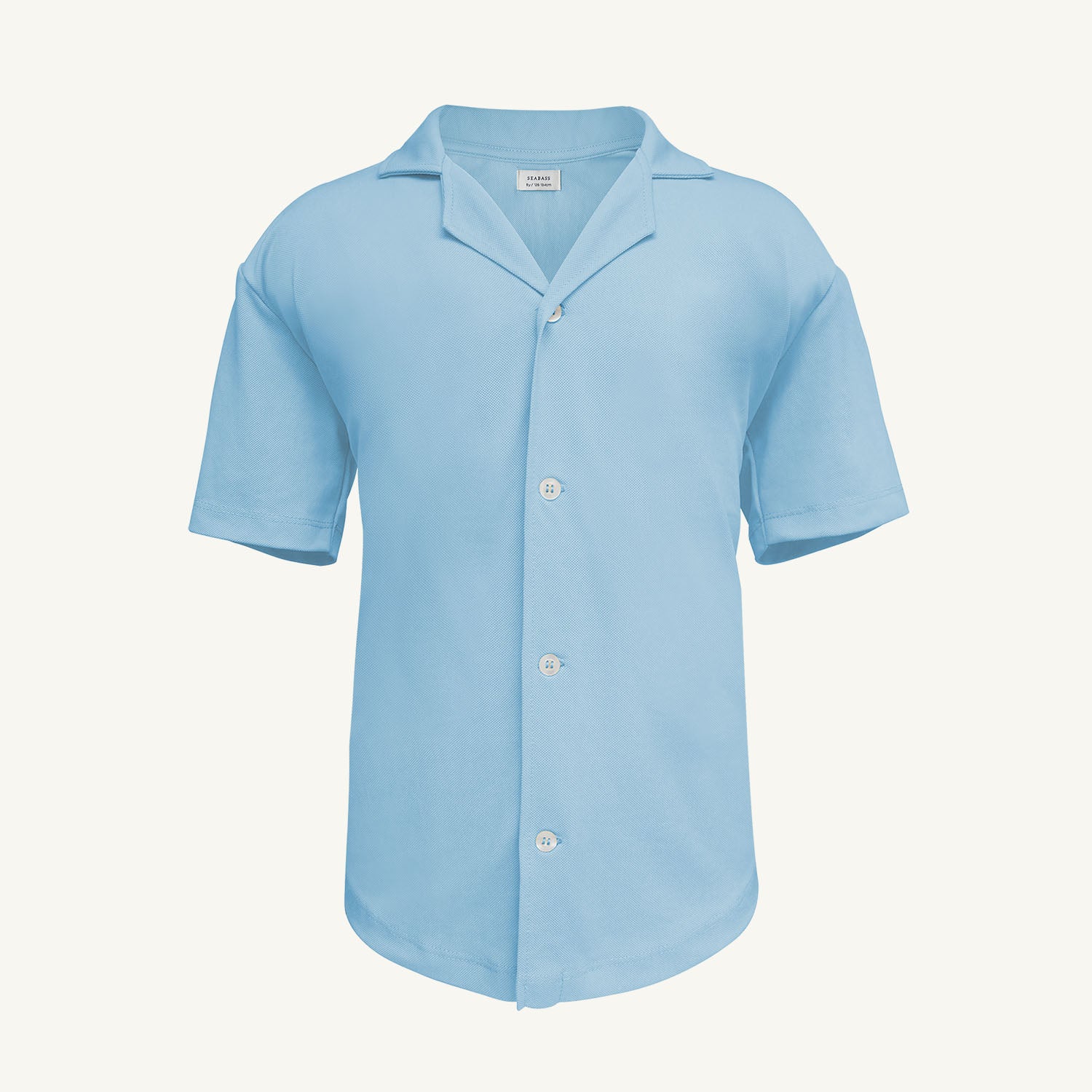 Camisa corta de hombre con protección solar - azul claro