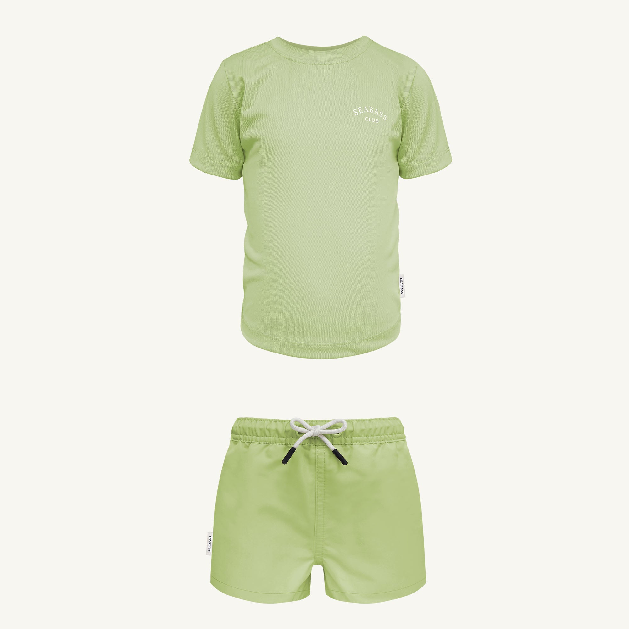 Conjunto de baño UV - Bañador y Camiseta Verde Pistachio