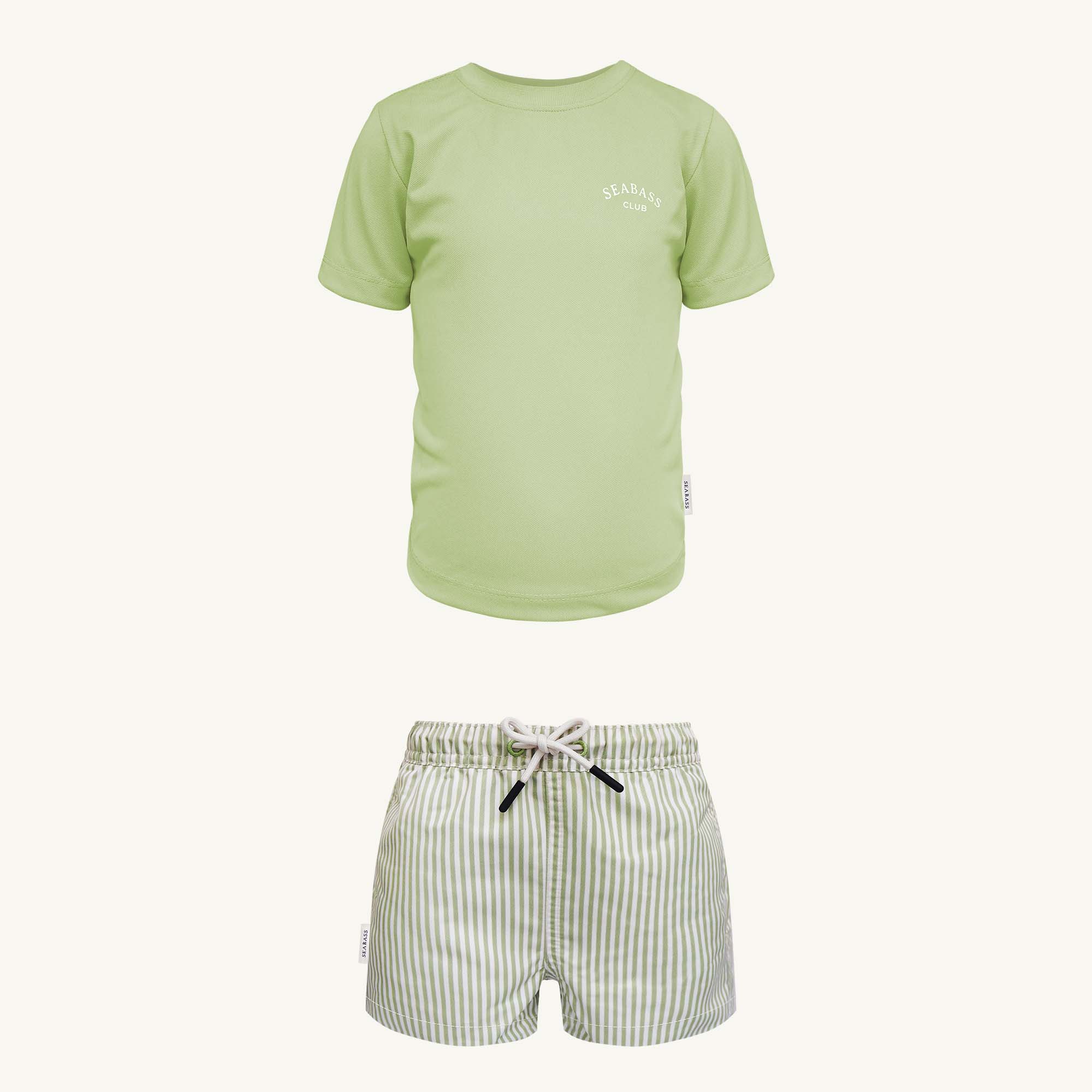 UV Schwimmset - Badeshort Portofino und T-Shirt Pistazie