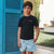 UV Swim Set - Short Clearwater Blue and T-Shirt Navy (UPF 50+)