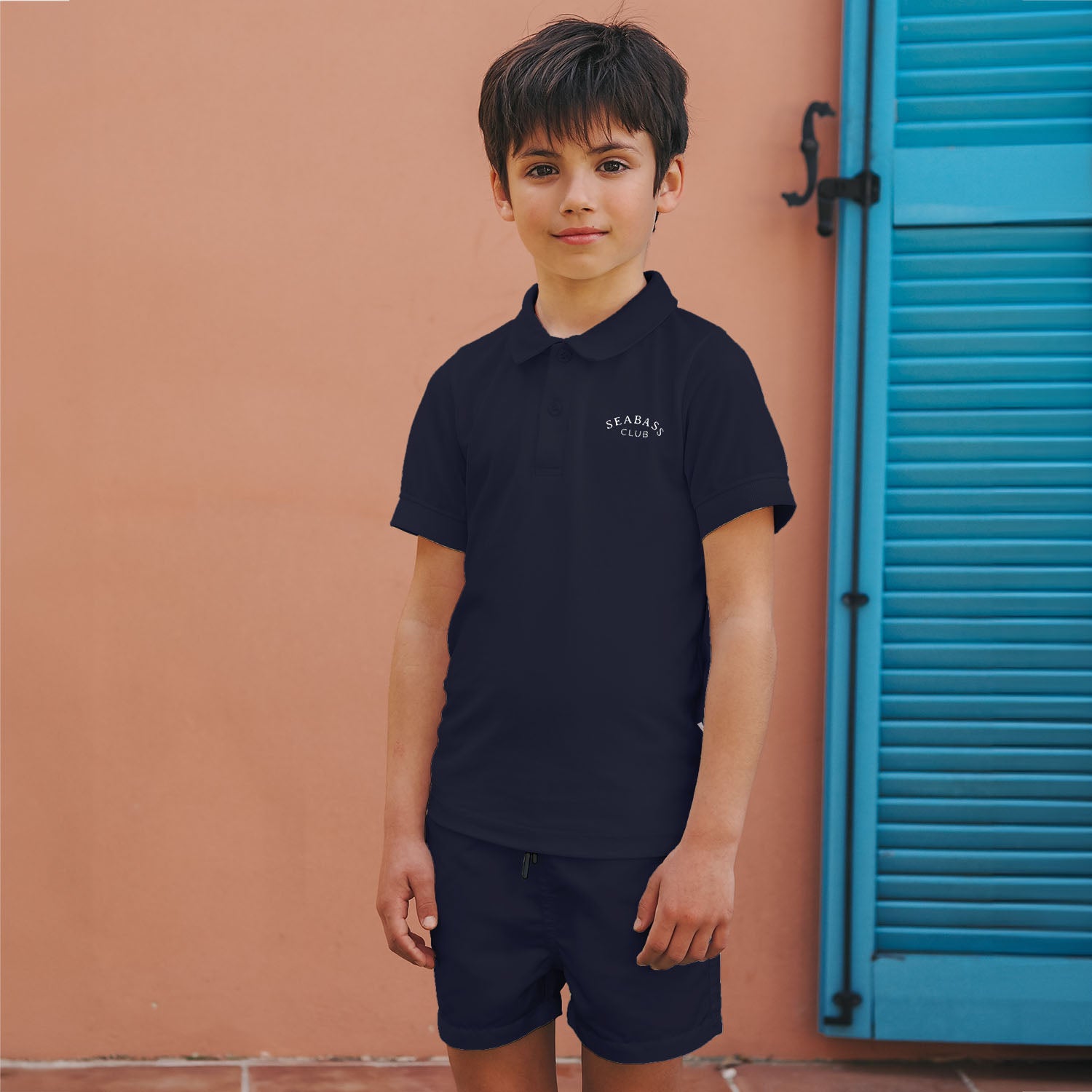 UV Swim Set - Short and Polo Navy