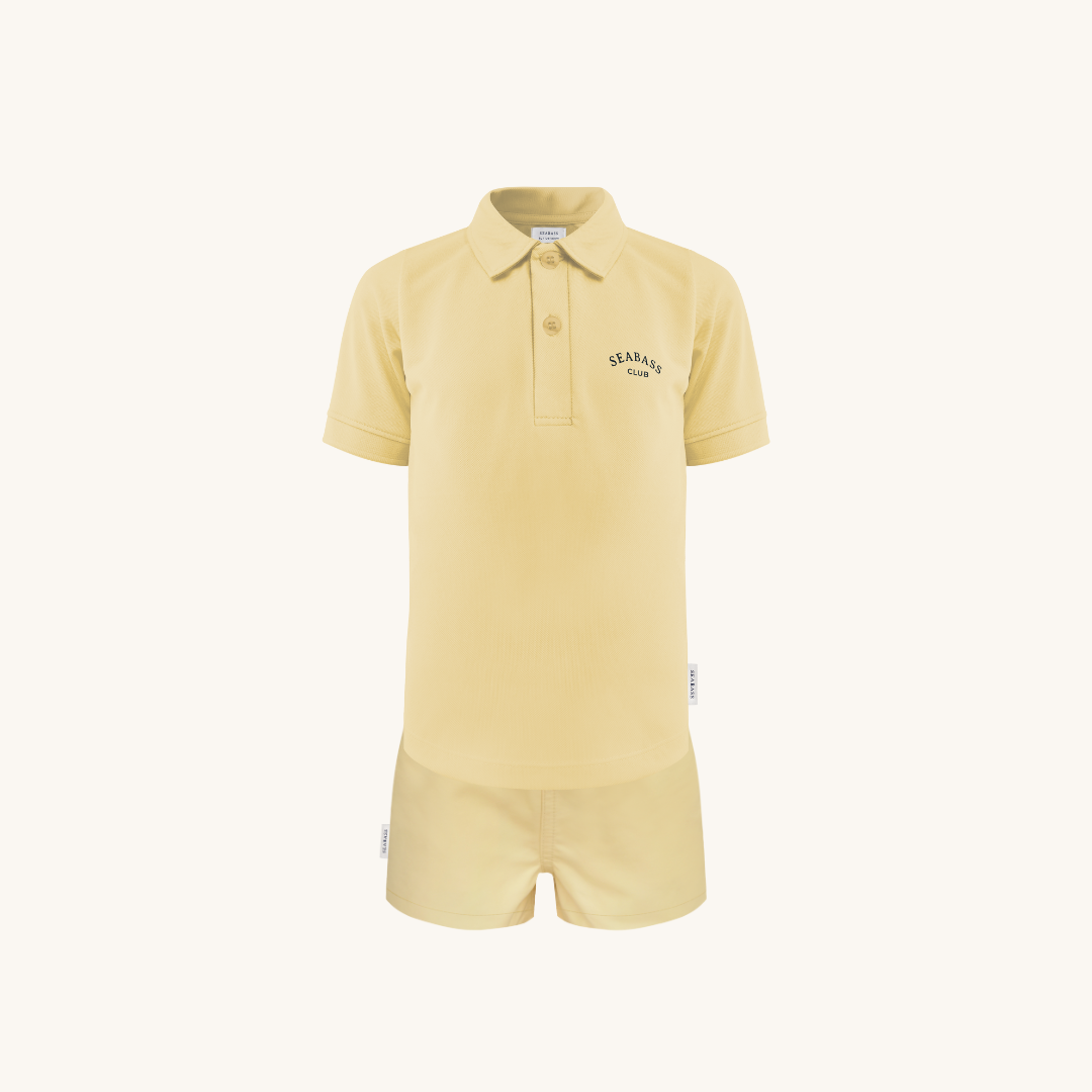 Set of UV Polo Shirt and Swim Short - Lemon Yellow