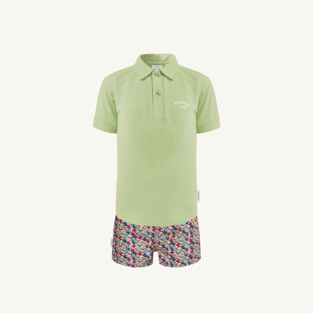 Set of UV Polo Shirt and Swim Short - Valencia Green