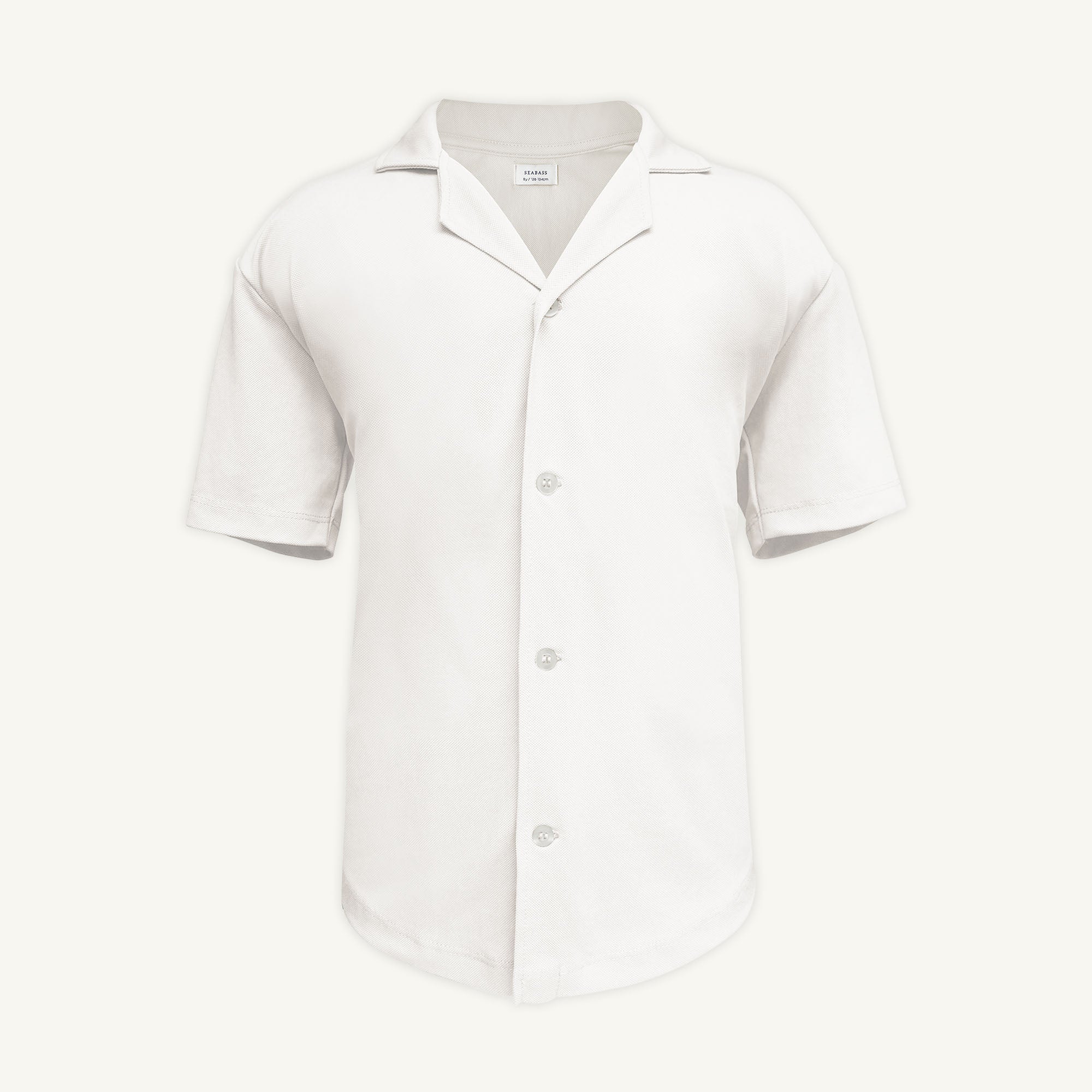 Boy UV Camp Shirt Pearl White