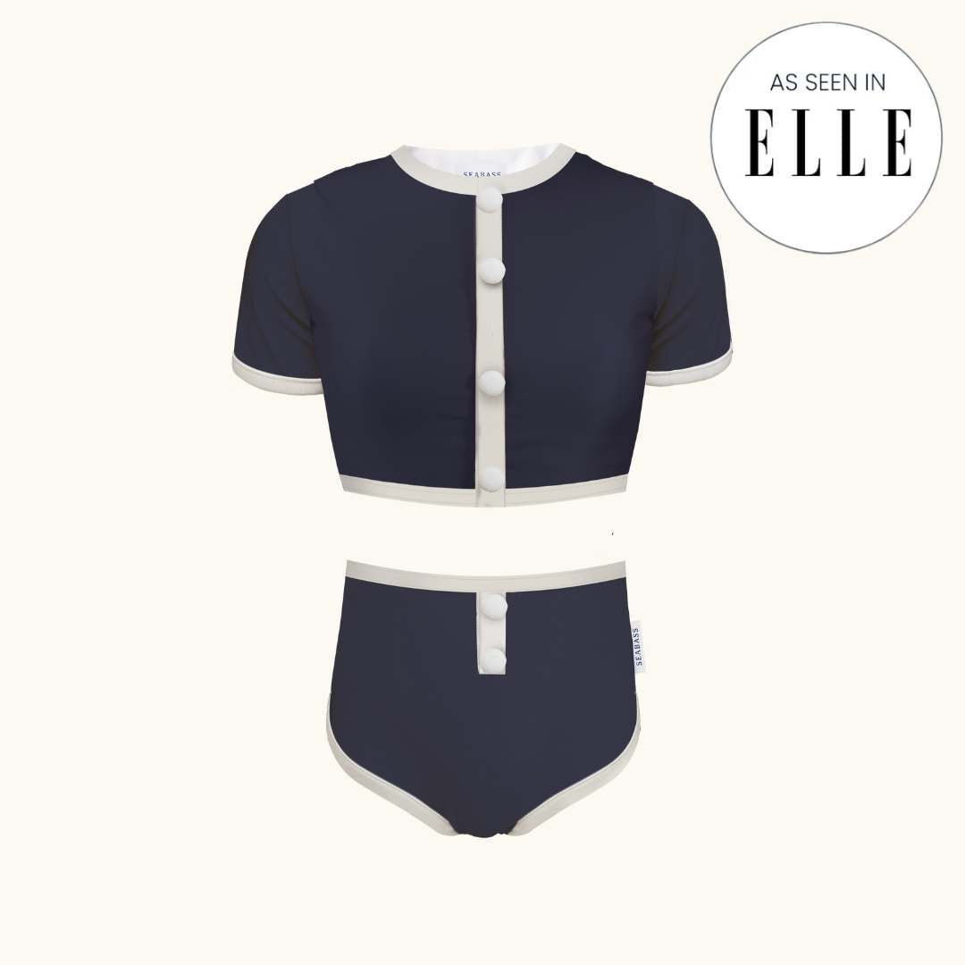 Women UV Two-piece Swimsuit Coco Monaco - navy