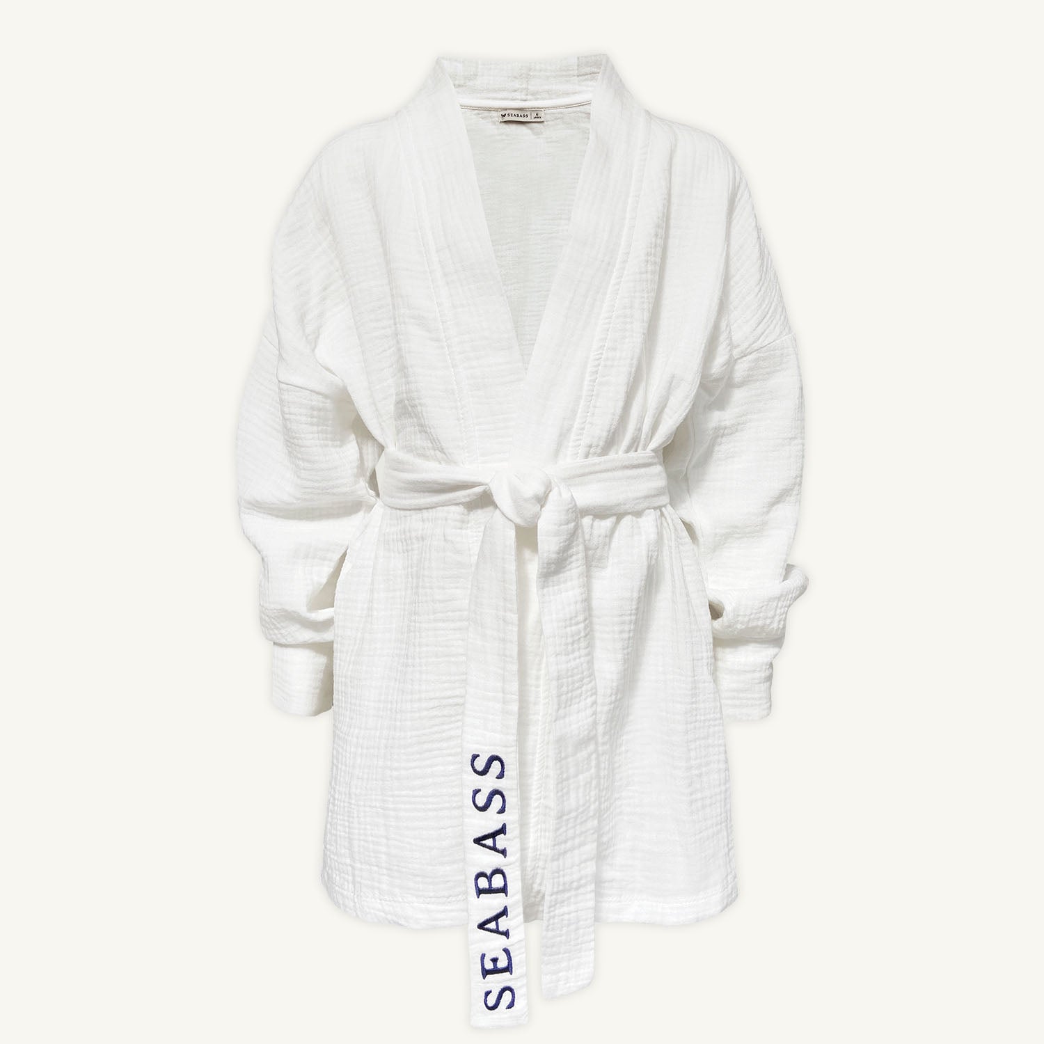 Mädchen Kimono - Bio-Baumwolle Perlweiß