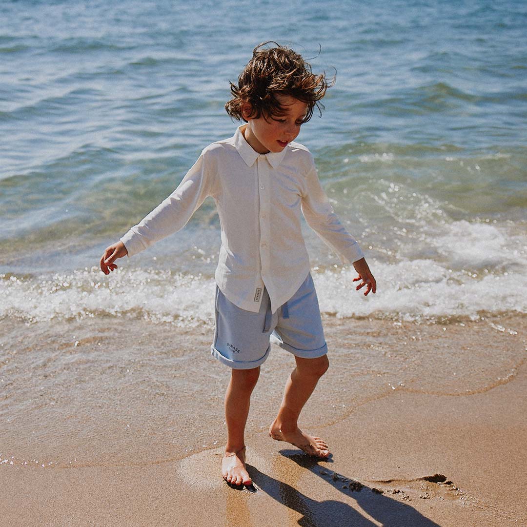 Boy UV Langarm-Shirt Perlweiß