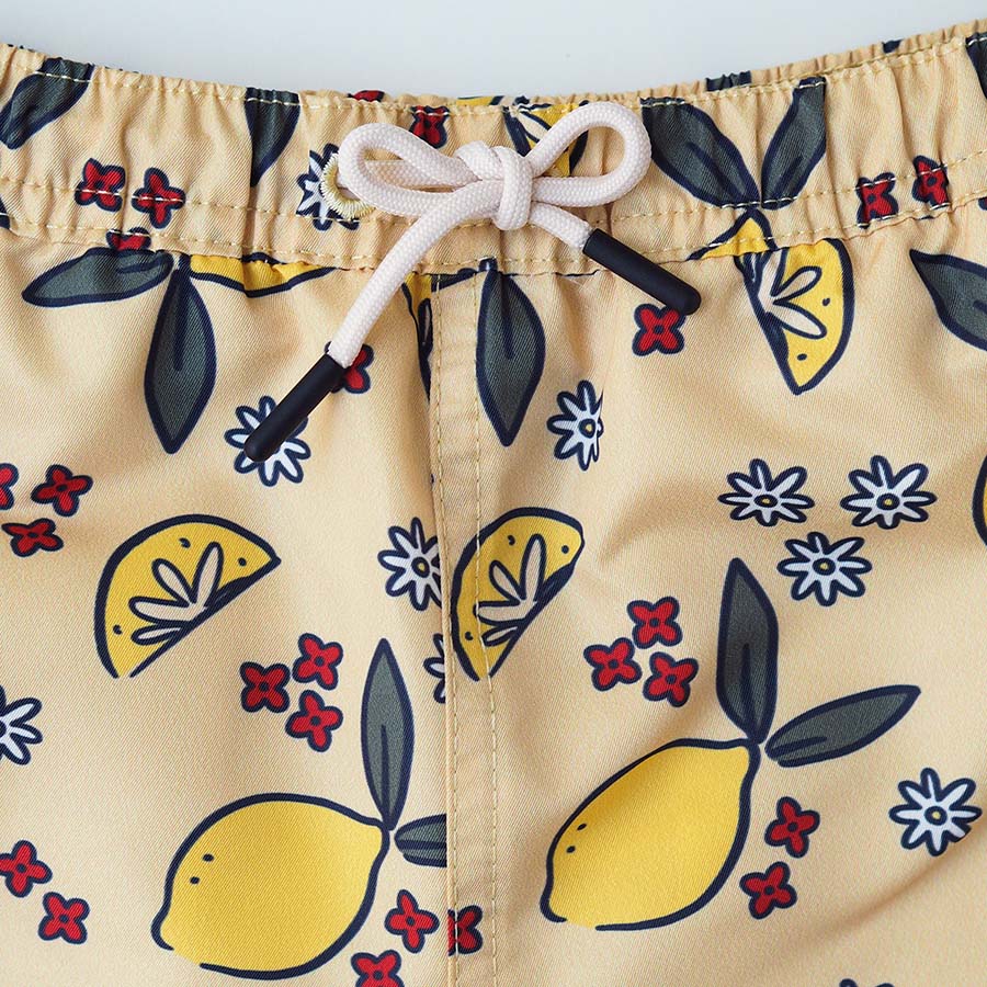 Boy UV Swim Short Amalfi - Zitronen