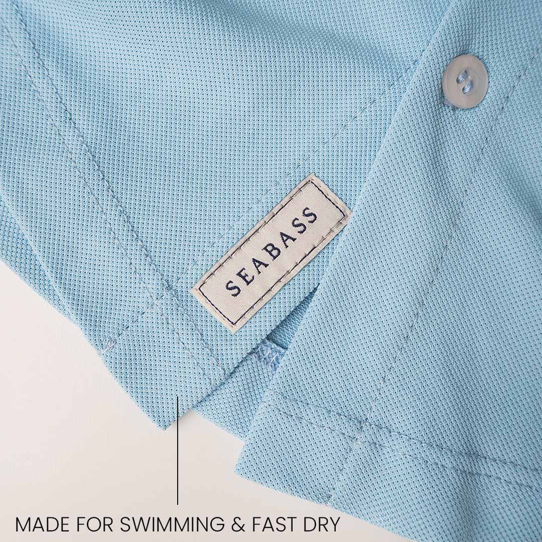 Boy UV Camp Shirt Clearwater Blau