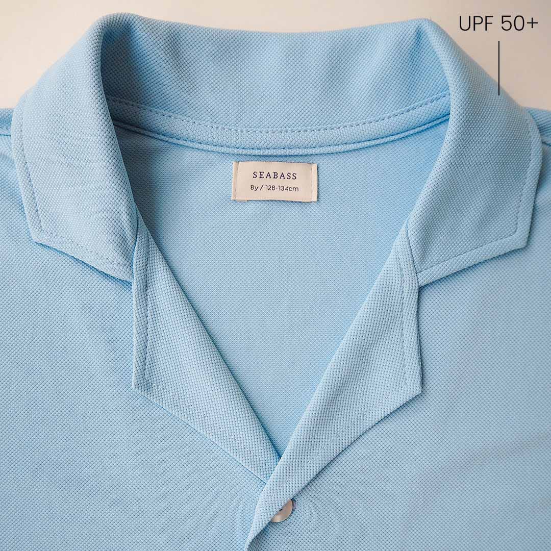 Boy UV Camp Shirt Clearwater Blau