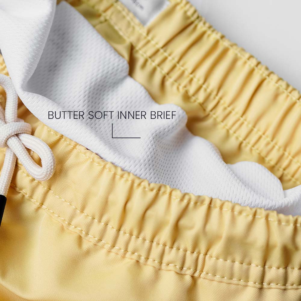 Boy UV Swim Short Lemon Yellow - fest