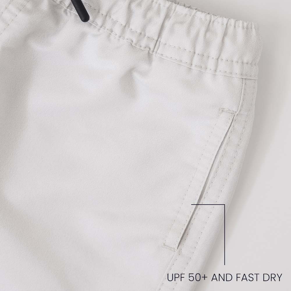 Boy UV Swim Short Pearl White - fest