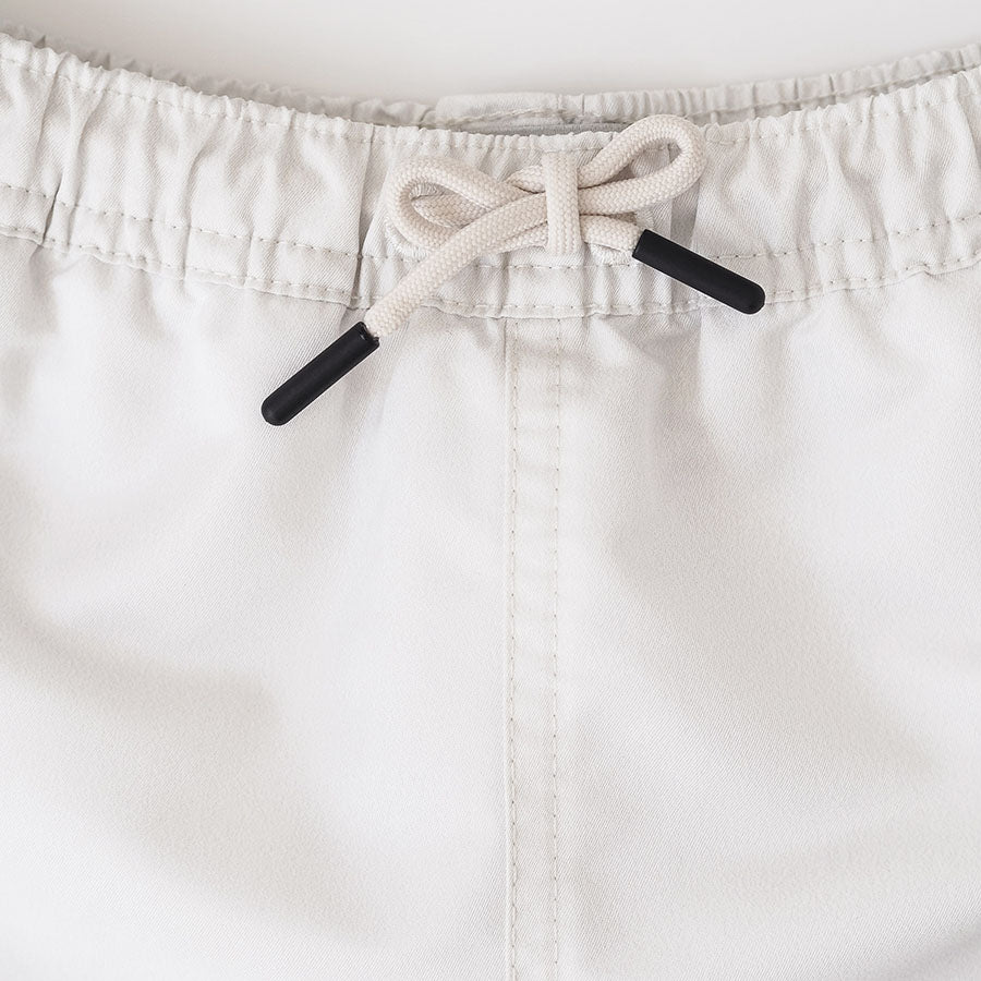 Boy UV Swim Short Pearl White - fest
