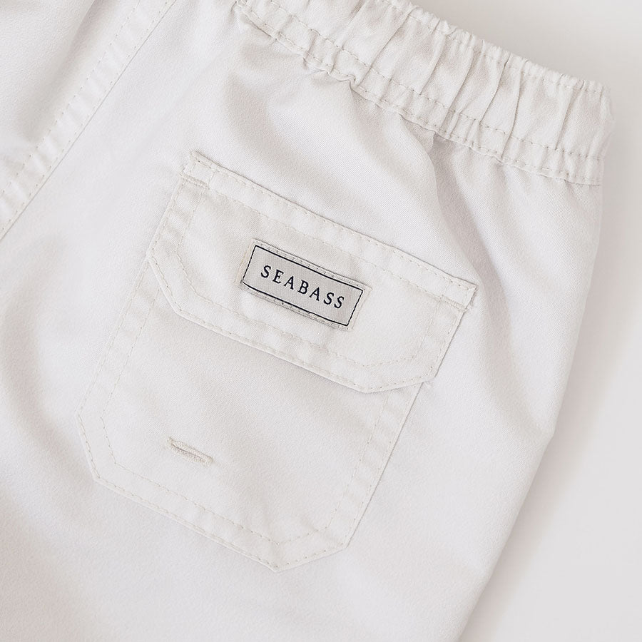 Boy UV Swim Short Pearl White - fest