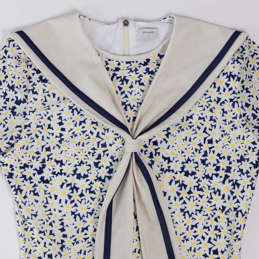 Damen UV-Badeanzug Sailor Palermo - navy daisy