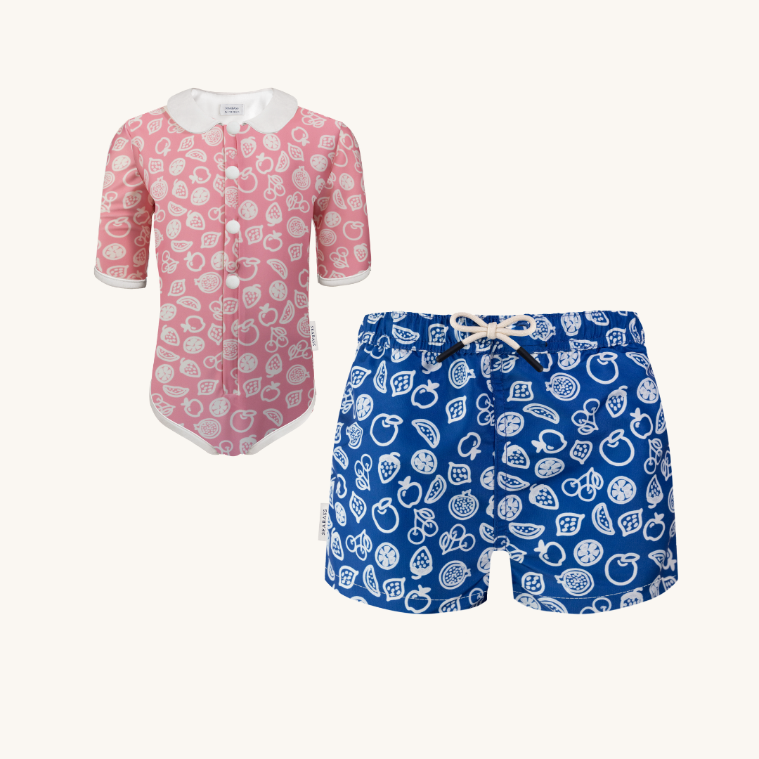 Set mit UV-Badebekleidung für Bruder und Schwester - Formentera