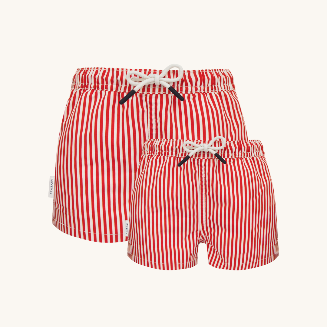 Satz Vater und Sohn UV-Badeshorts - Venedig