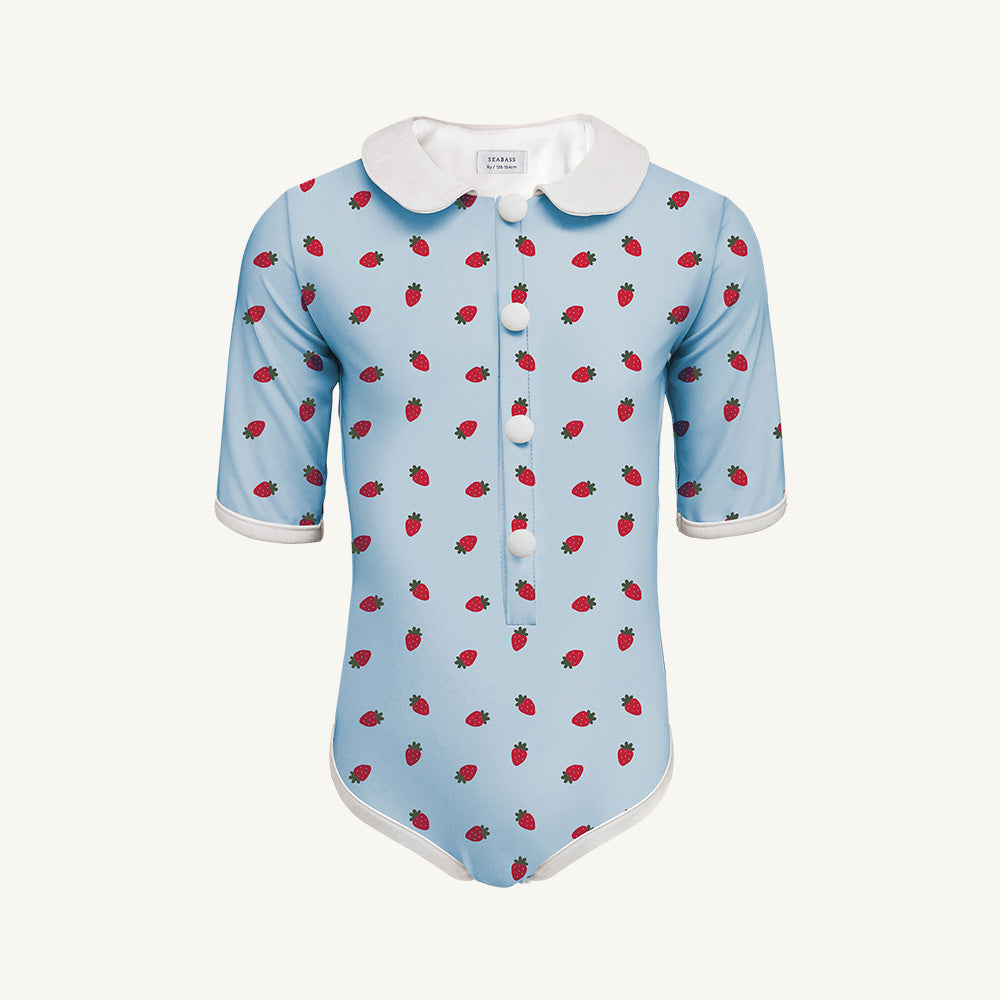 Mädchen UV-Badeanzug Coco Santa Maria - blaue Erdbeeren