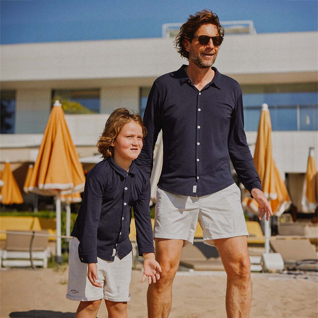 Pantalones cortos de natación UV para hombre Pearl White - solid