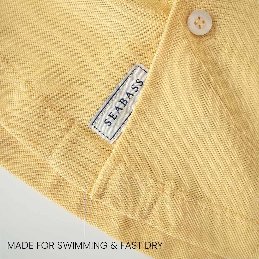 Camiseta Campamento UV Niño Amarillo Limón
