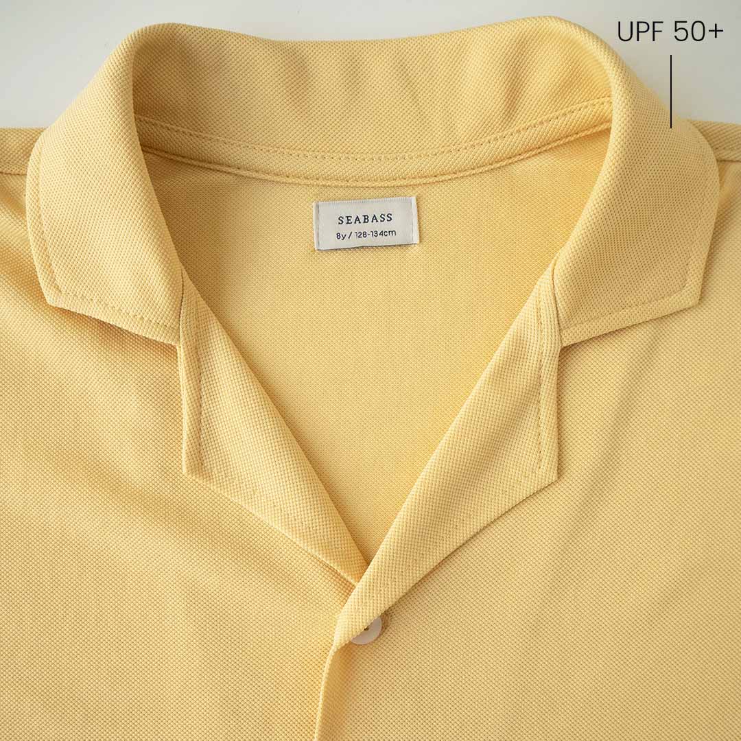 Camiseta Campamento UV Niño Amarillo Limón